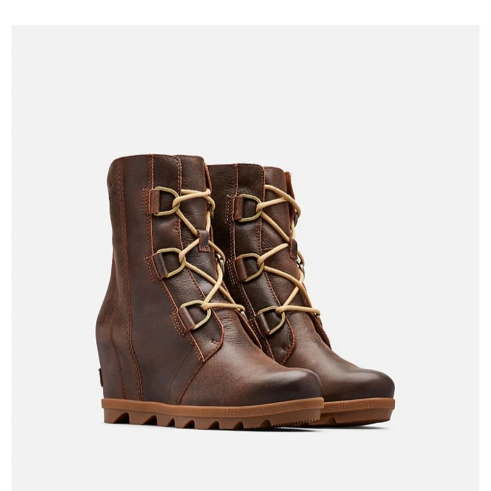Brown Wedge Ankle Boots